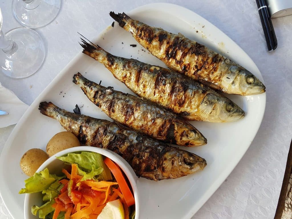 Cooked sardines