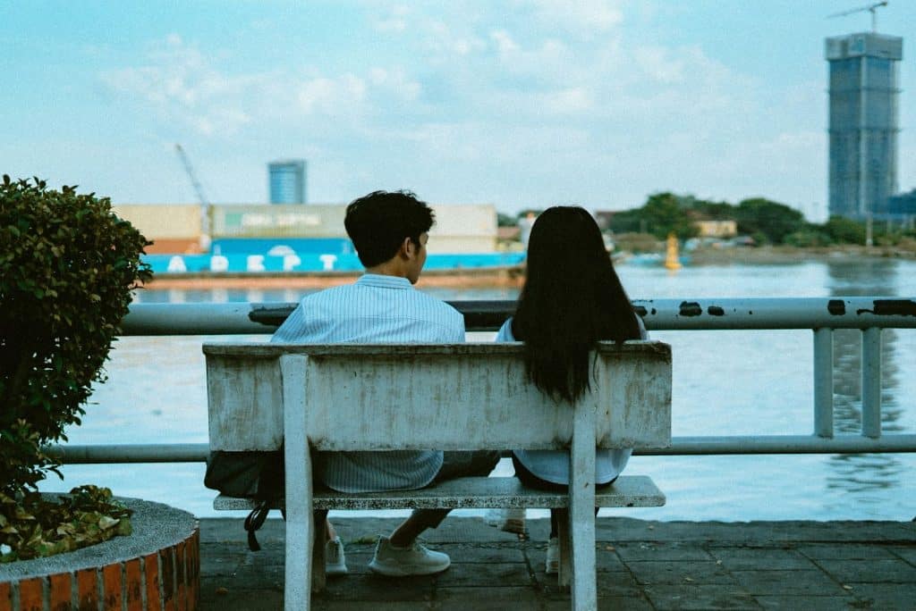 A man and woman at the park