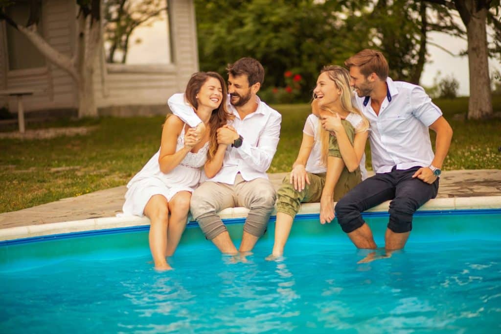 A couple with their friends