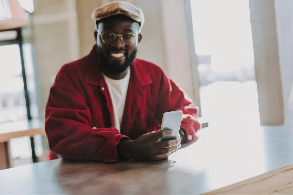 A man smiling