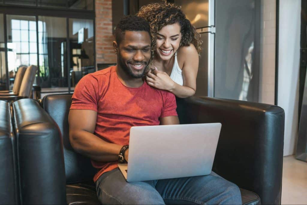 A man being supported by his wife