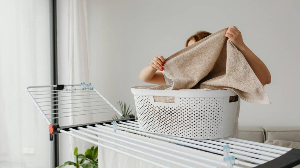 A person doing laundry.