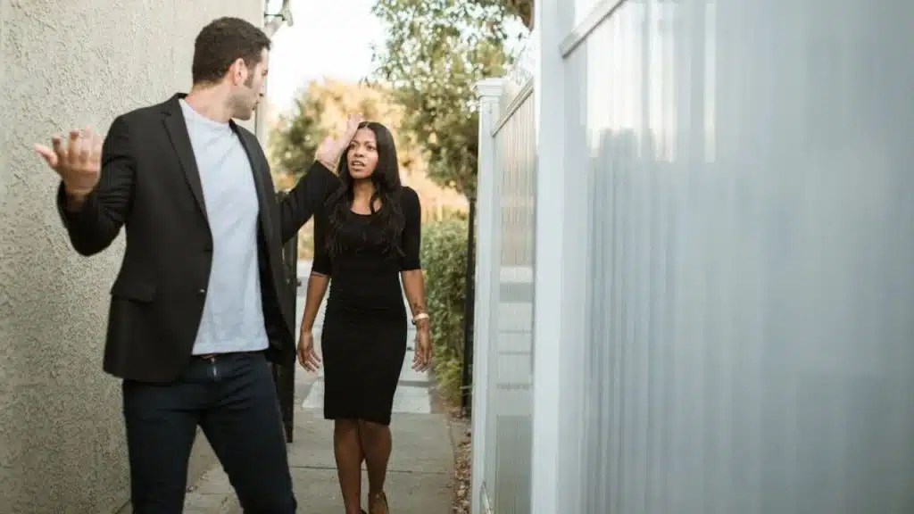Couple arguing while referencing past mistakes