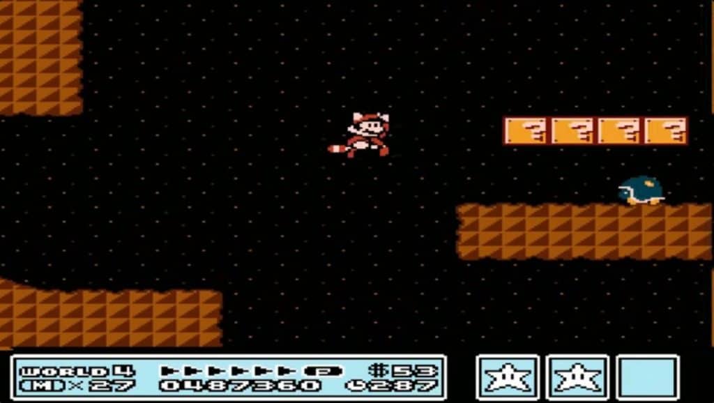 A picture of a game Super Mario Bros. 3