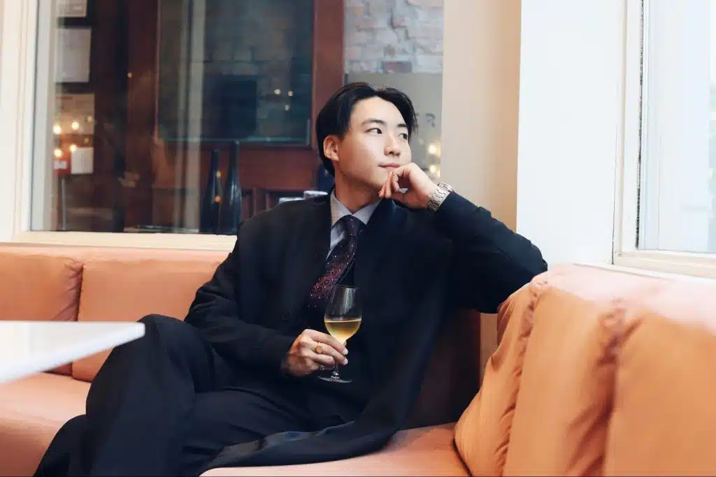 A man sitting at the couch