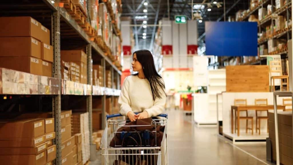 Wife deciding on purchases while ignoring husband