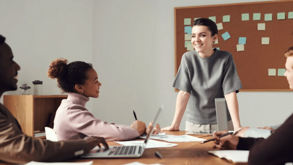 A woman leading her own company