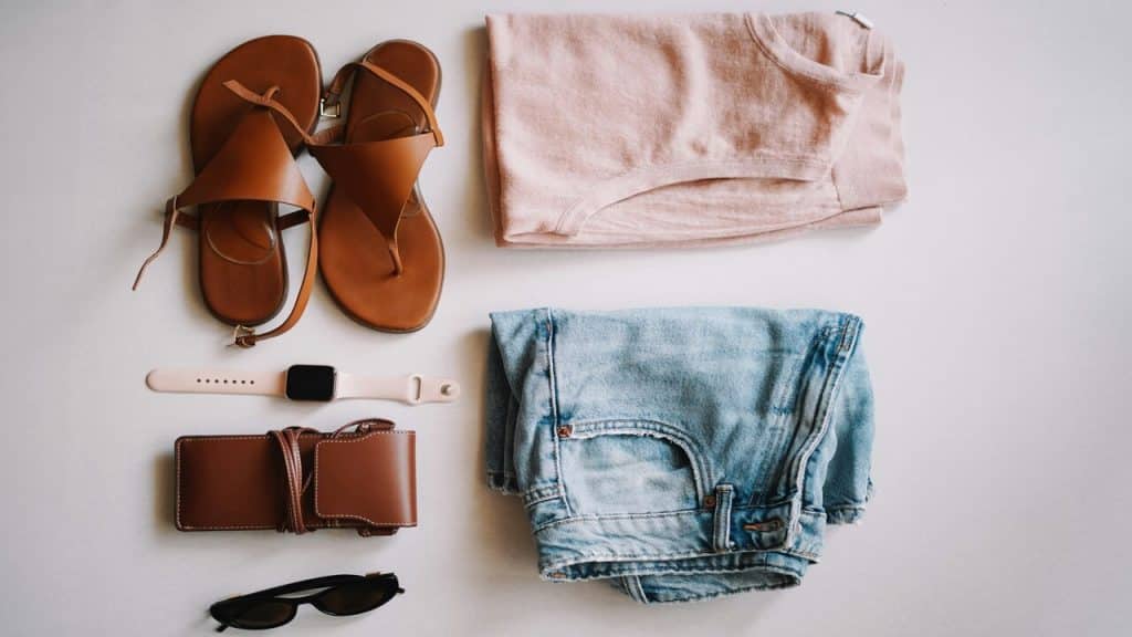 Women’s stuff flat laid