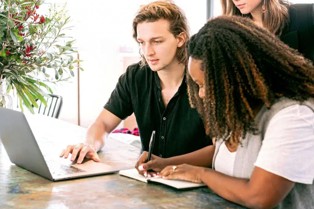 A picture of a man and woman planning for retirement 