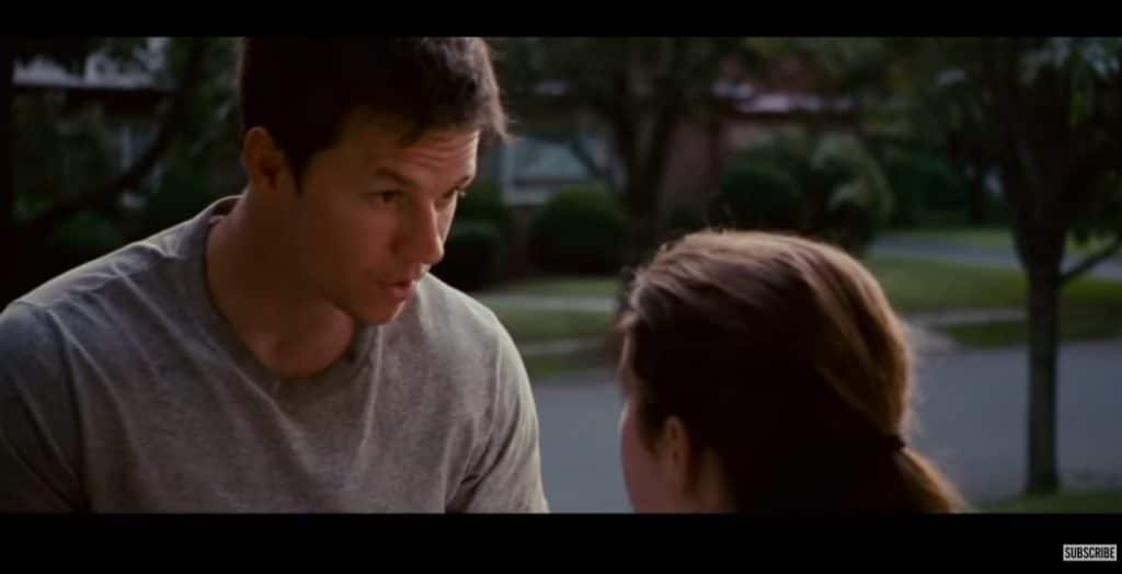 A man talking to his daughter