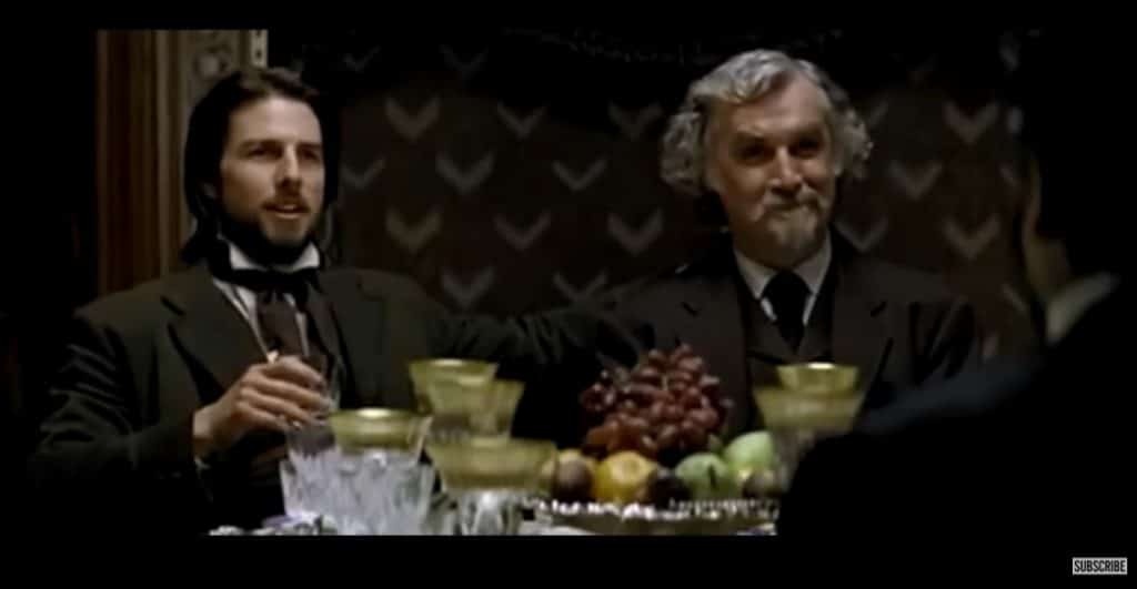A picture of the protagonist having a drink