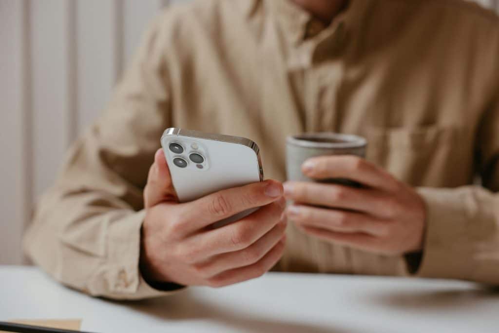 A man holding a phone