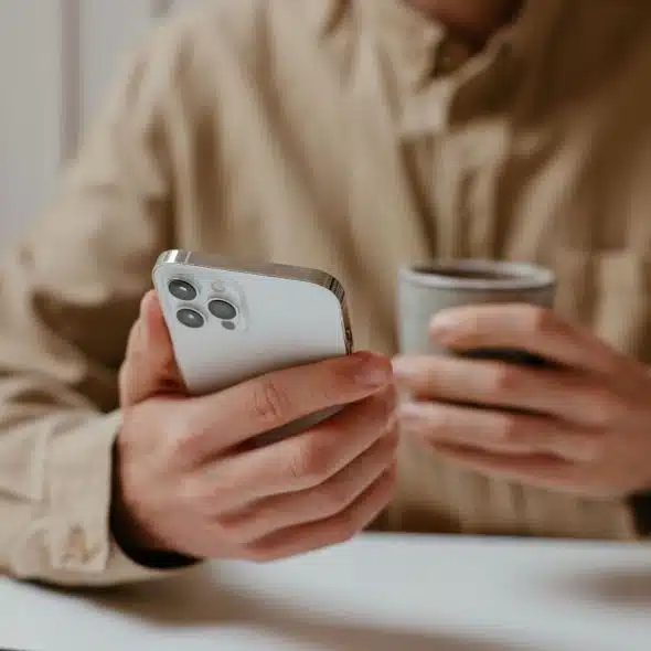 A man holding a phone