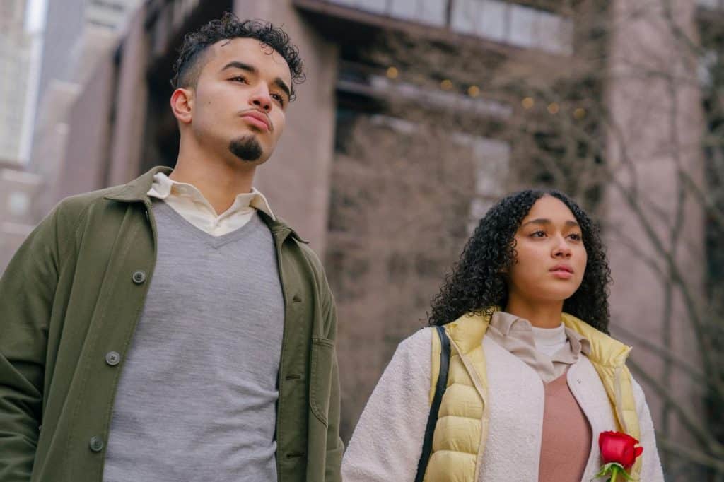 A man feeling confident with a woman