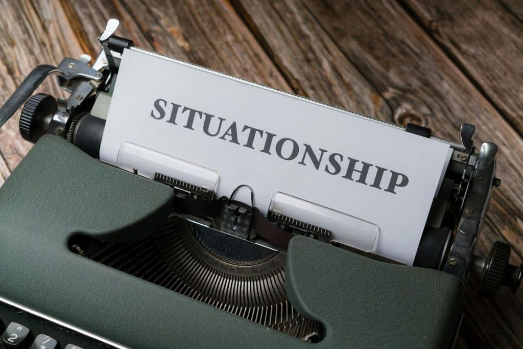 A word in a typewriter