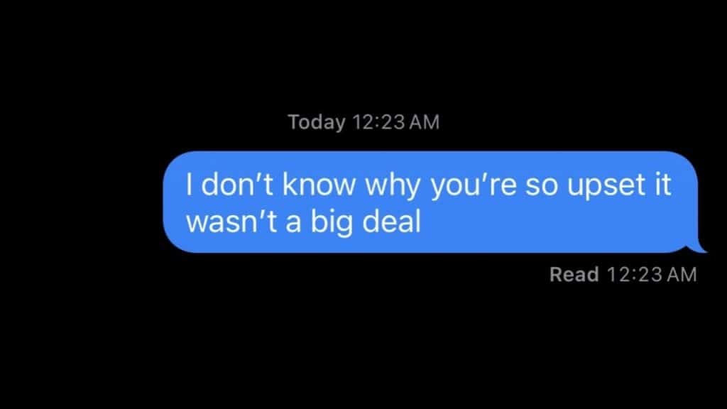 A screenshot of a chat message