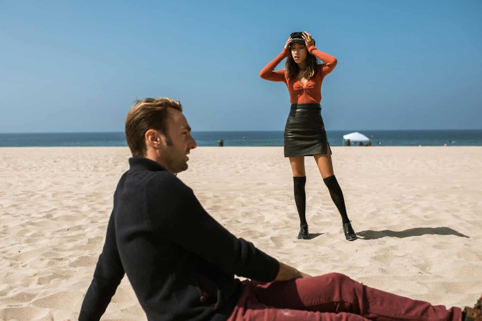 A man does not care with a woman.