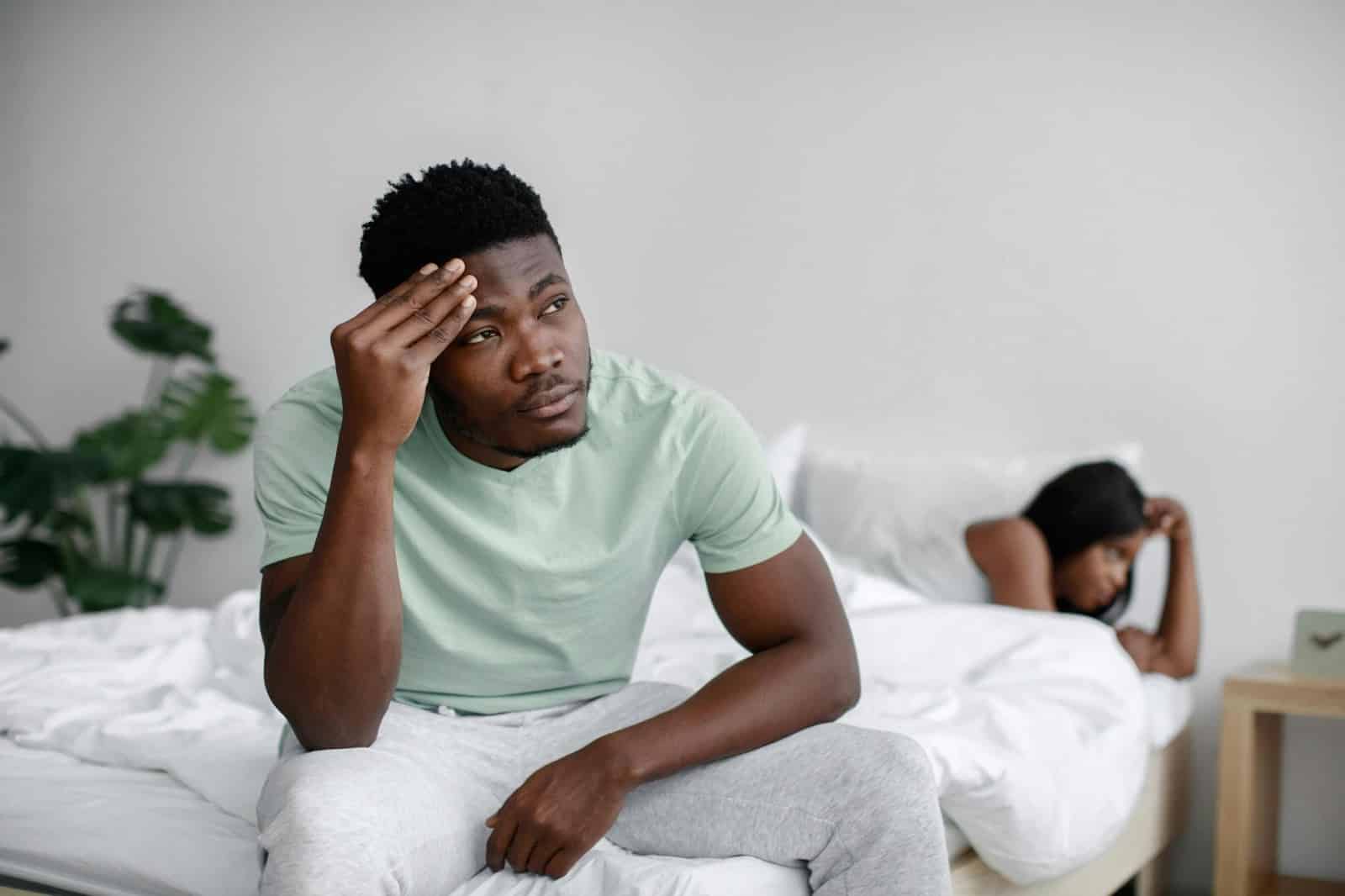 A couple argued about sleeping.