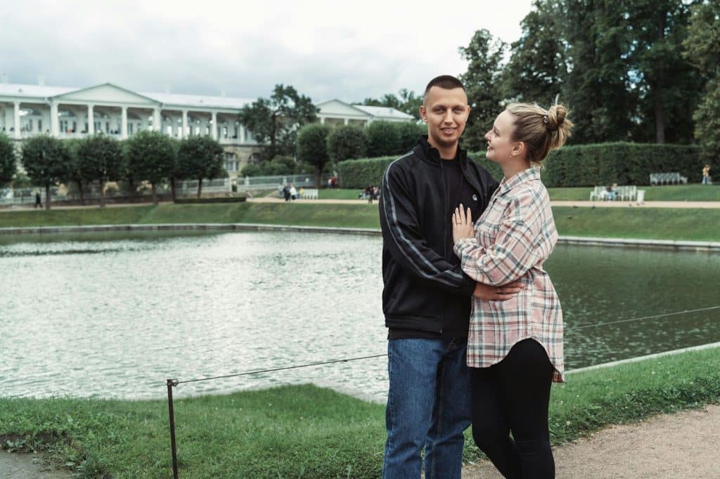 A couple happy together