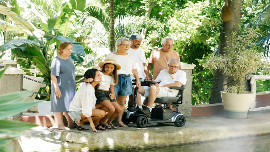 An extended family on vacation together