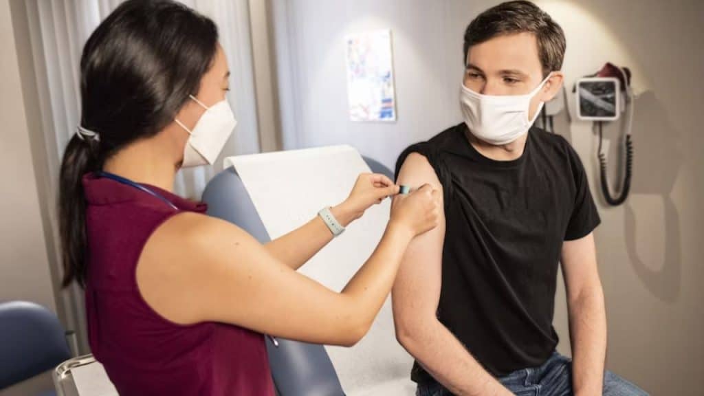 Man at a doctor’s appointment getting checked