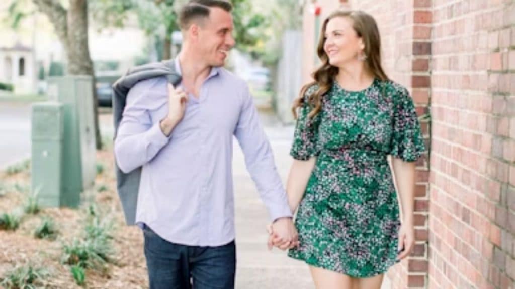 Couple walking hand in hand