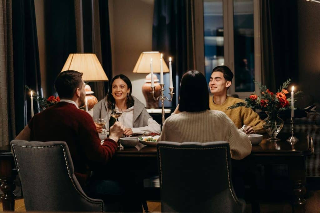 Couple with their kids