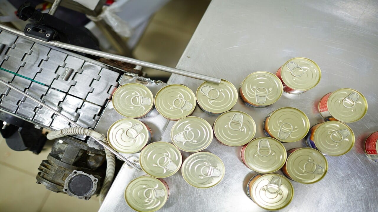 A photo of canned goods.