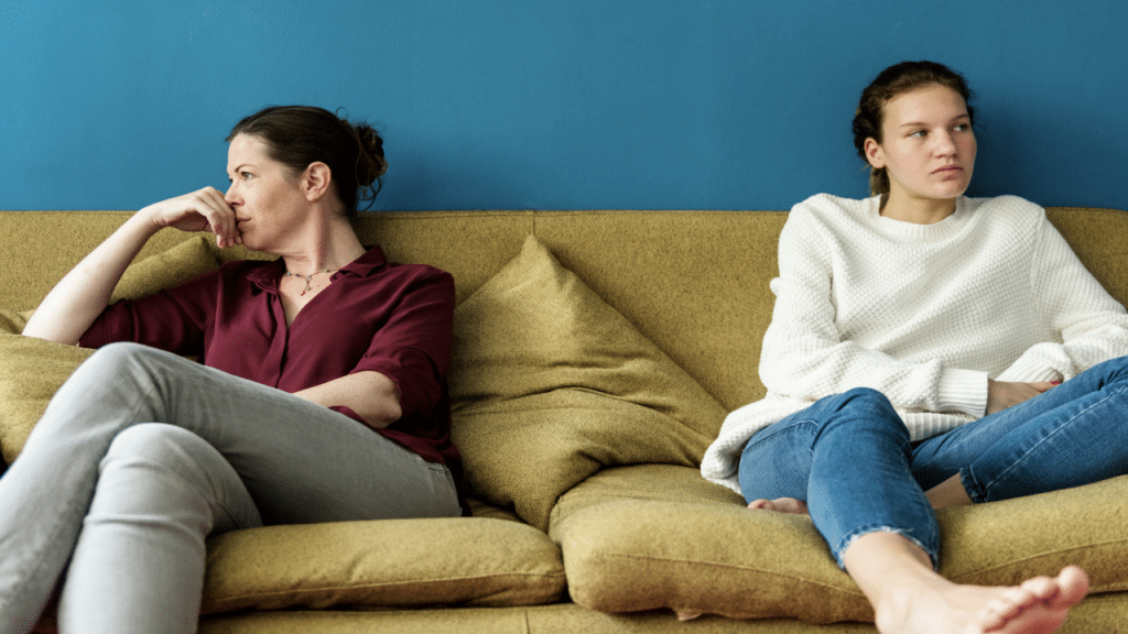 A mother and daughter having an argument