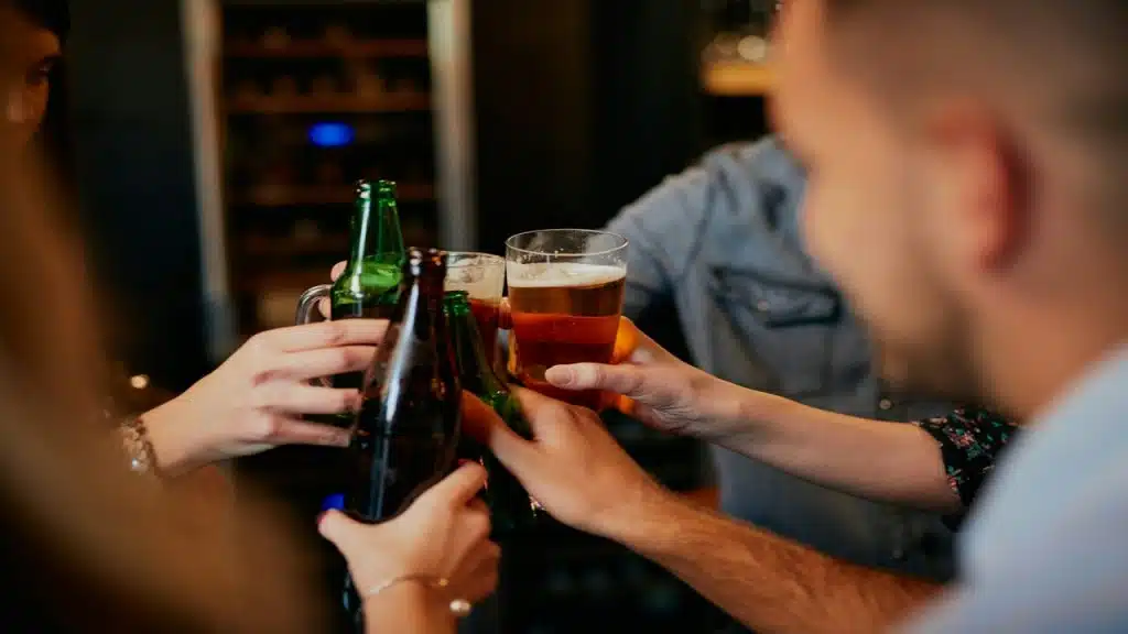 Friends having beer