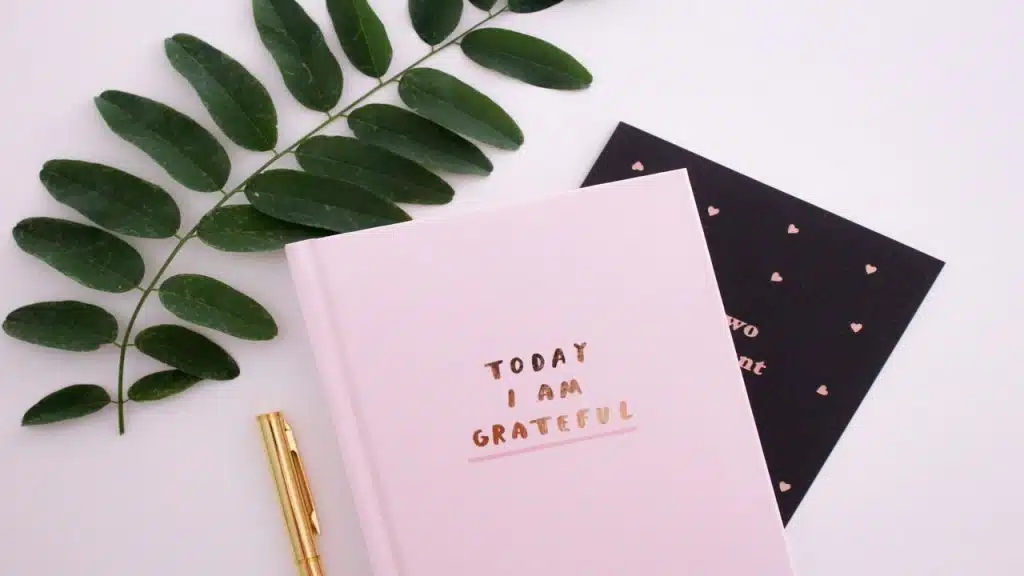 A photo of a gratitude journal