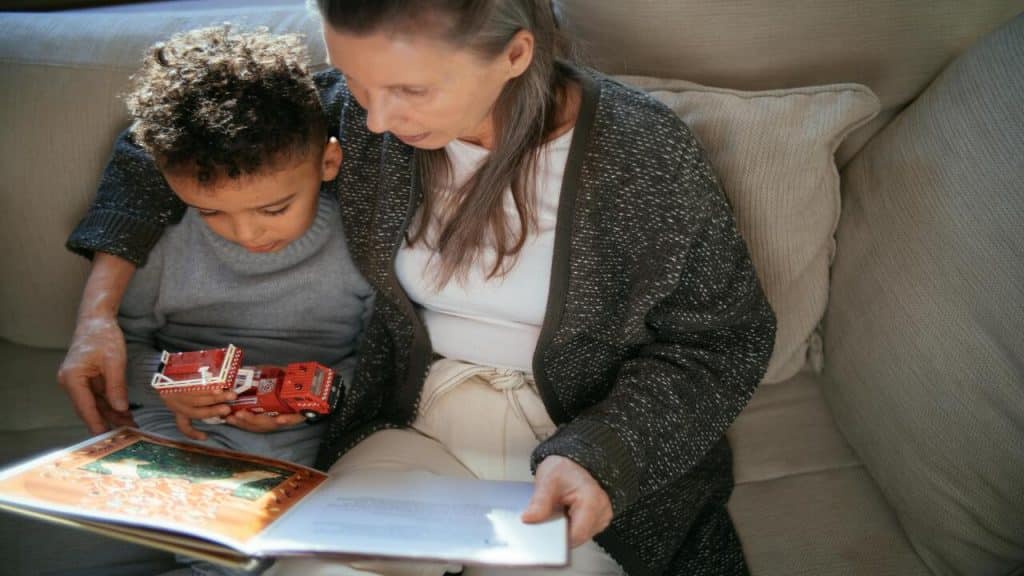 A grandma spending time with her grandson