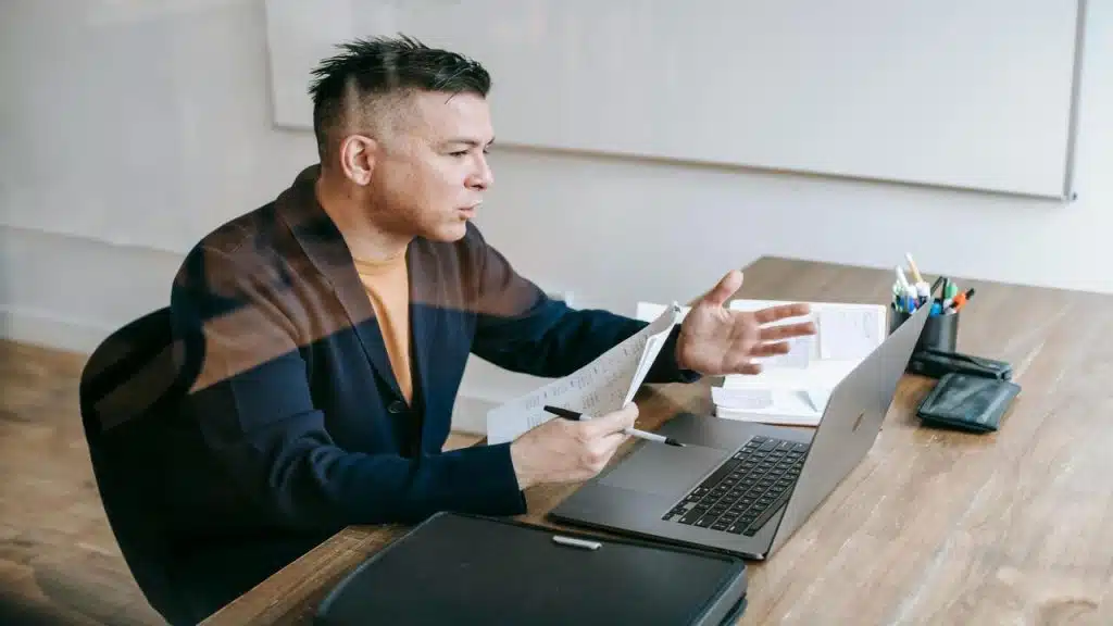A man busy at work