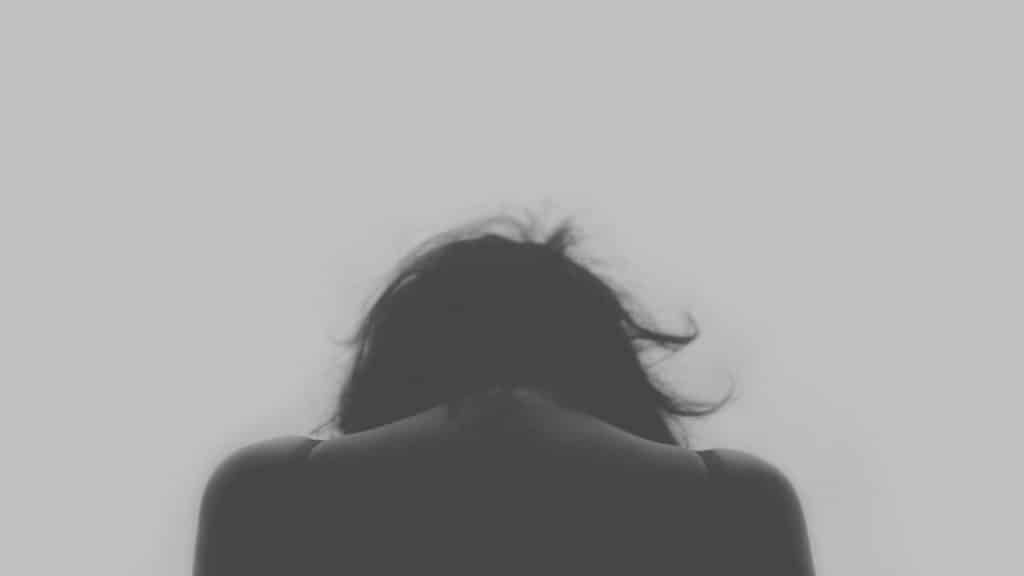 A woman looking upset 