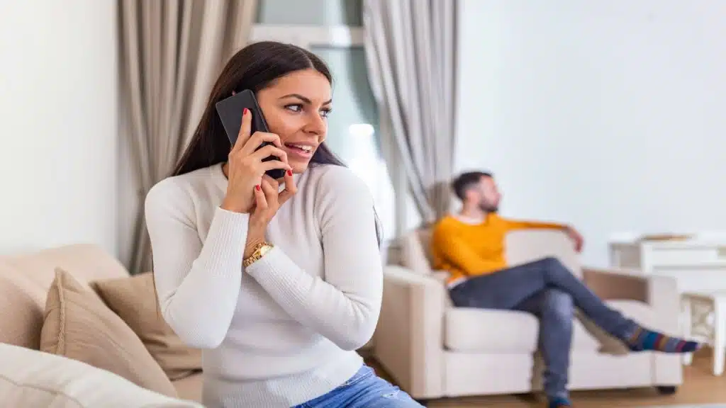 A woman gossiping about her husband’s family