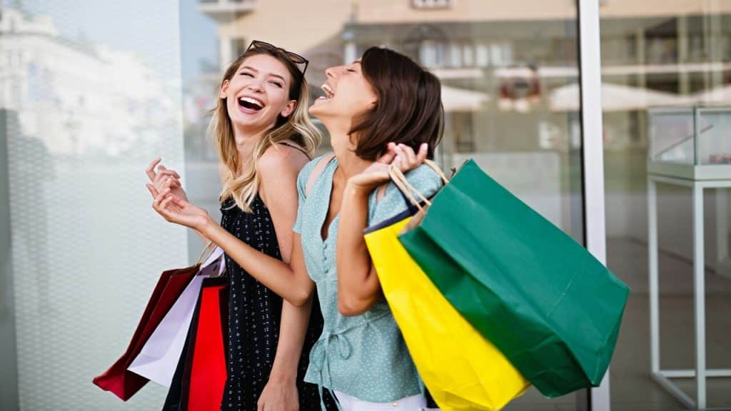 Friends shopping together
