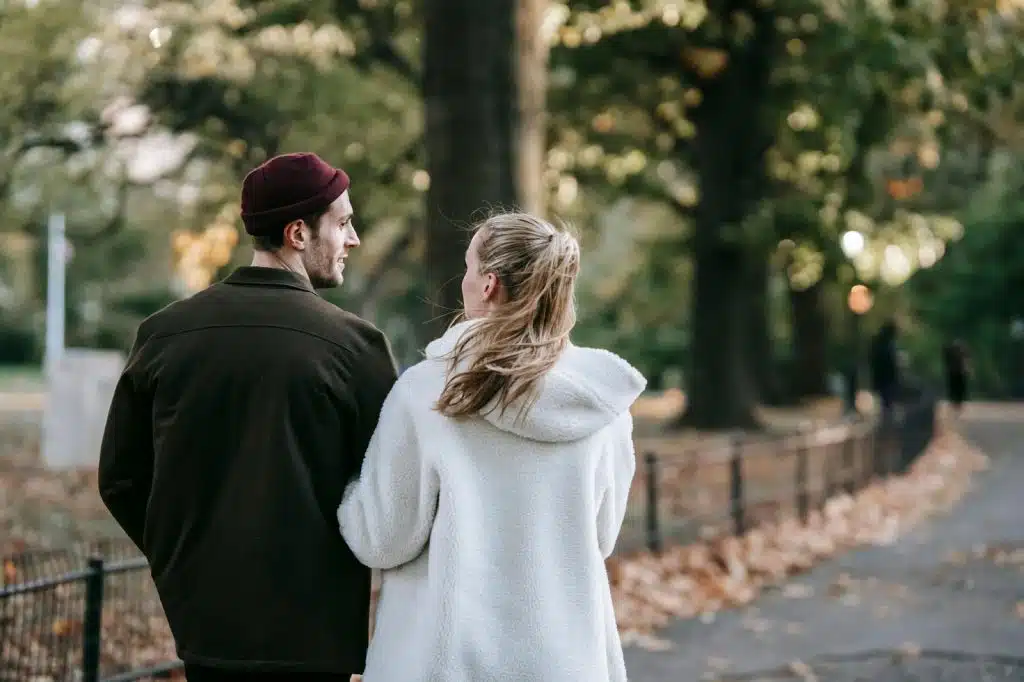 A man and woman at the park