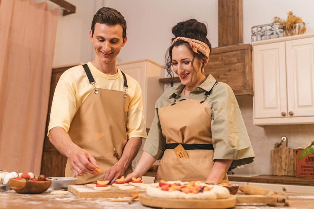 A man and woman happy together