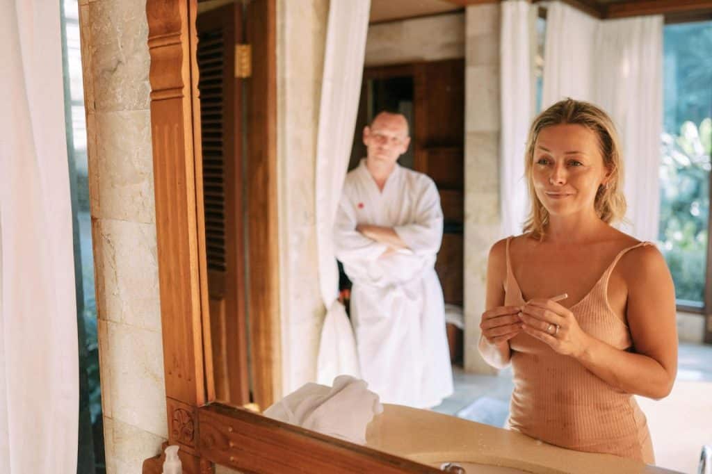 A man and woman having a vacation together