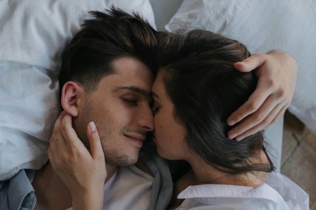 A man and woman taking a rest 