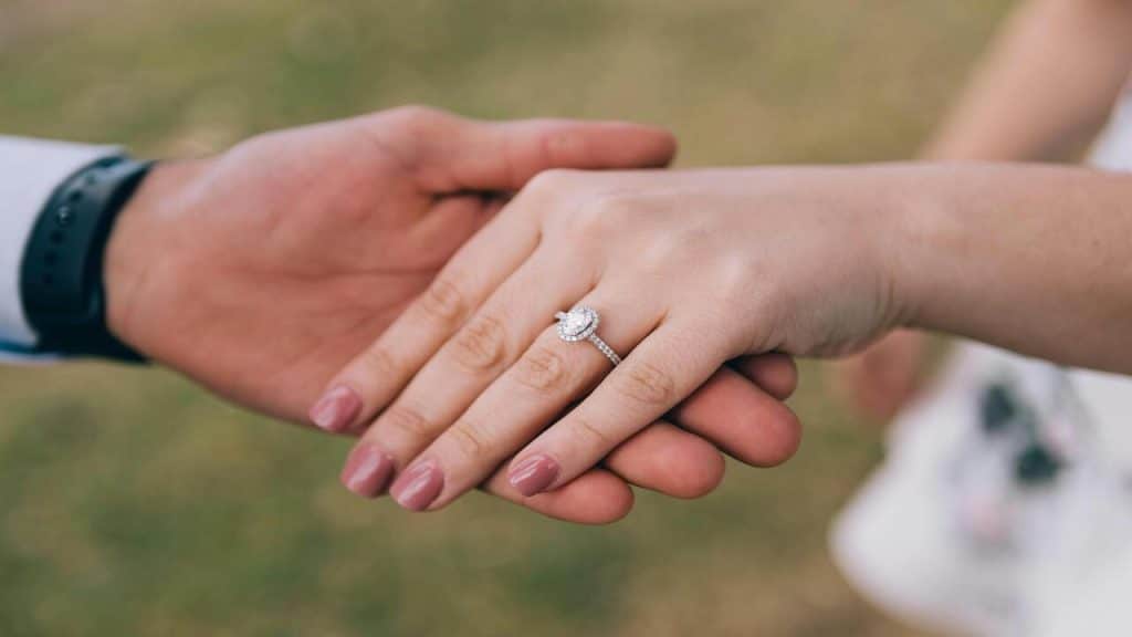 A couple getting engaged