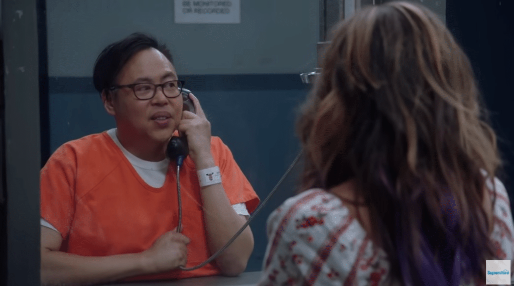 A picture of a man inside the prison
