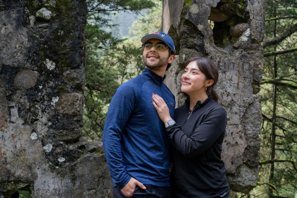 A man and woman happy together