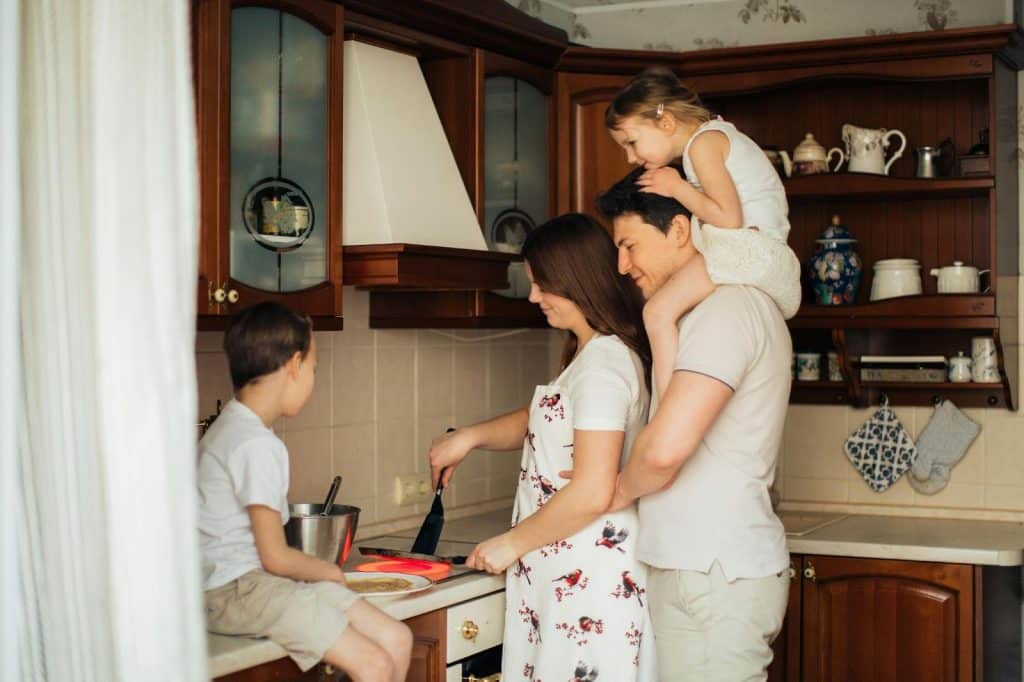 A picture of a happy family