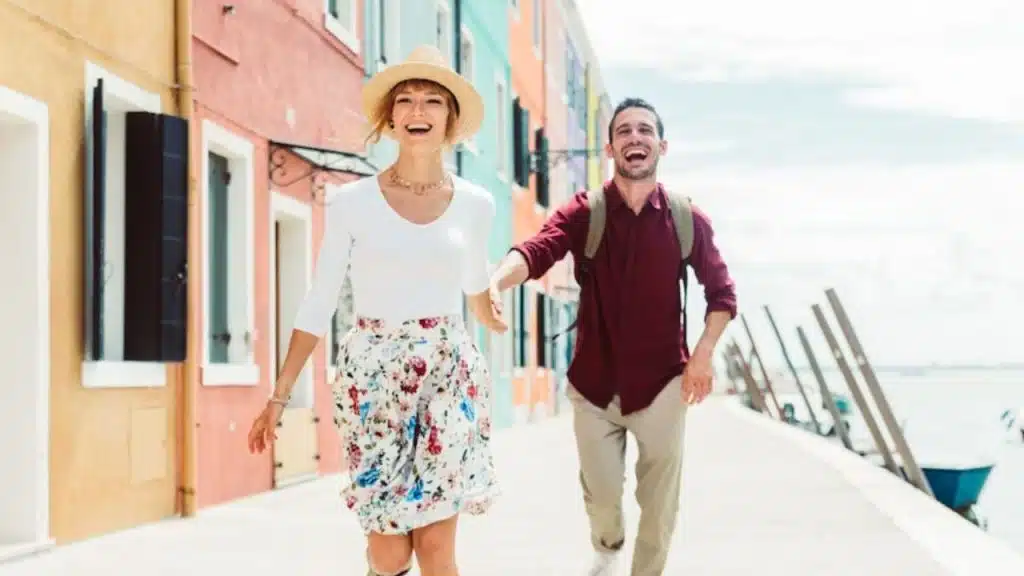 Couple enjoying a consistent daily walk together