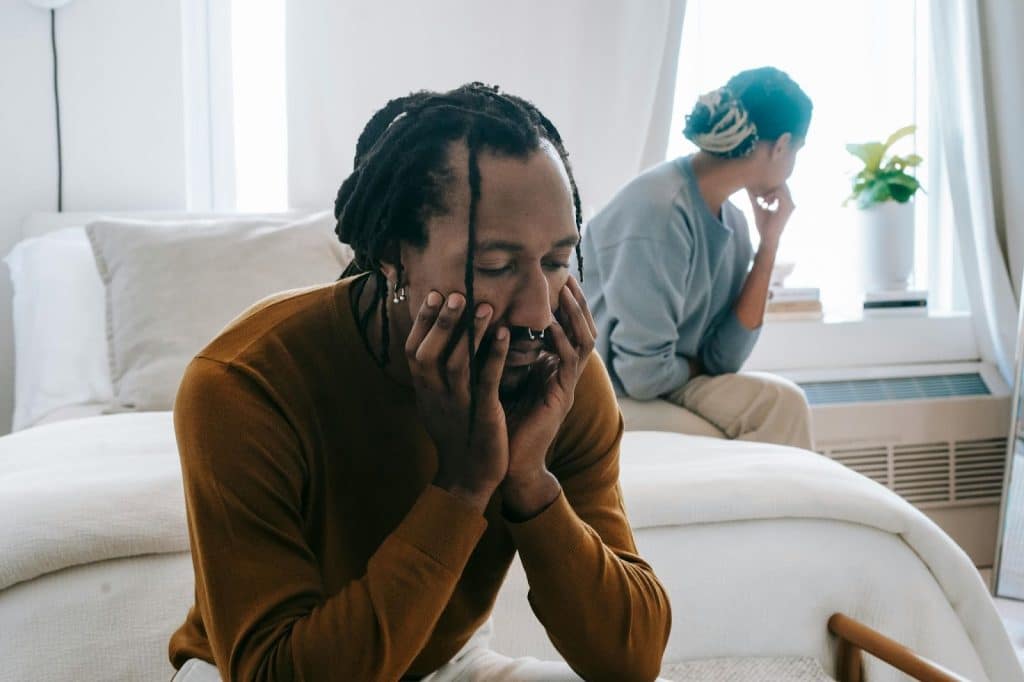 A man and woman after conflict