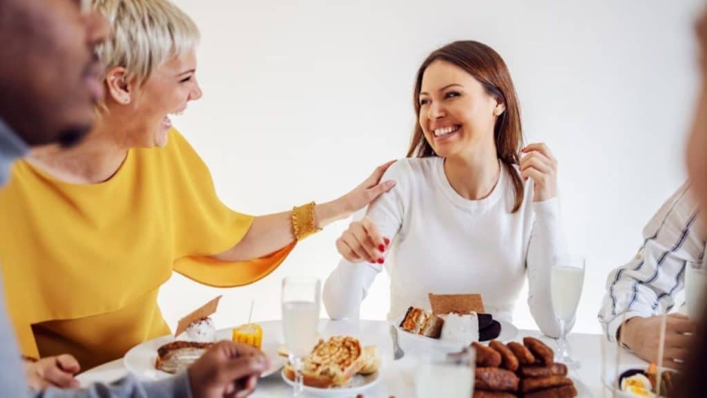 Woman rejecting traditional expectations by confidently saying it with smile