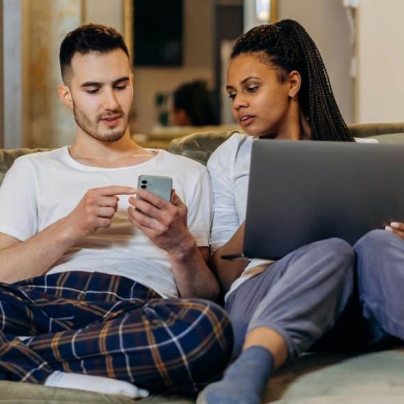 A man losing interest with his wife