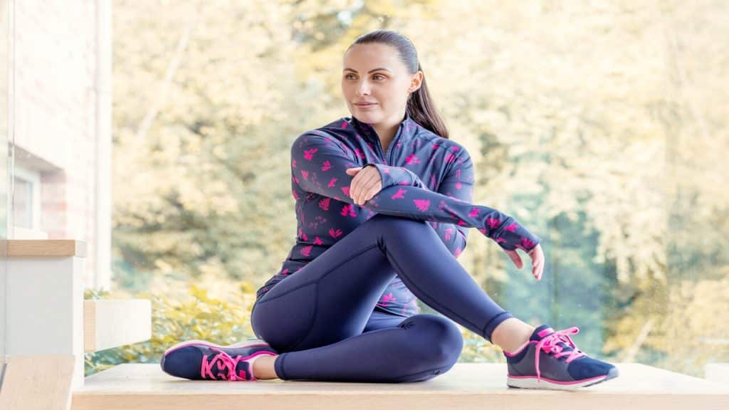 A woman exercising by herself