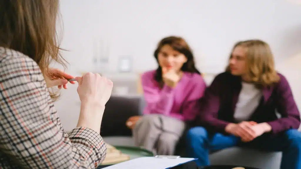 A couple in counseling